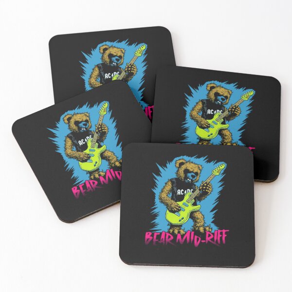 Item preview, Funny Rocker Bear Electric Guitar Neon Music Graphic designed and sold by OnfroiBeaulac.