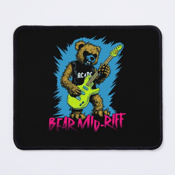 Item preview, Funny Rocker Bear Electric Guitar Neon Music Graphic designed and sold by OnfroiBeaulac.