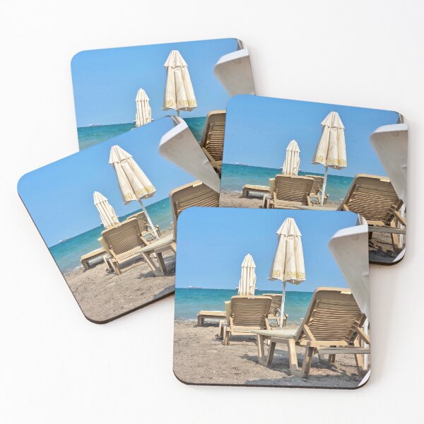 Item preview, Empty Beach Seats Facing the Ocean Water designed and sold by Anastasia Kaneva.