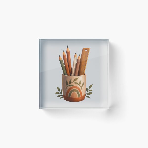 Item preview, Botanical Rainbow Pencil Holder Illustration designed and sold by hattie's.