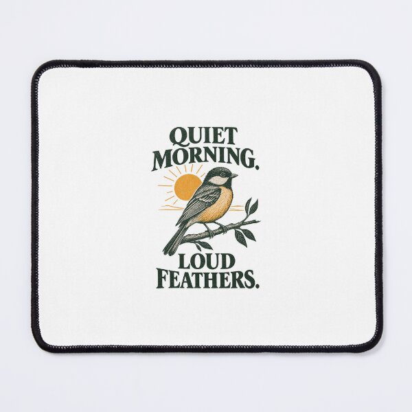 Item preview, Quiet Morning Loud Feathers T-Shirt | Minimalist Songbird Birdwatching Design designed and sold by hasii-store.
