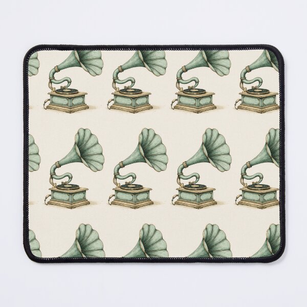 Item preview, Sage Green Vintage Gramophone Retro Music Poster designed and sold by PeacefulD-signs.