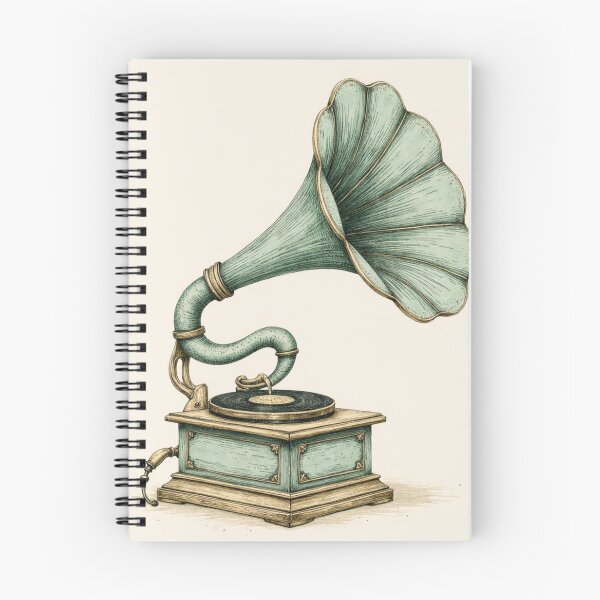 Item preview, Sage Green Vintage Gramophone Retro Music Poster designed and sold by PeacefulD-signs.