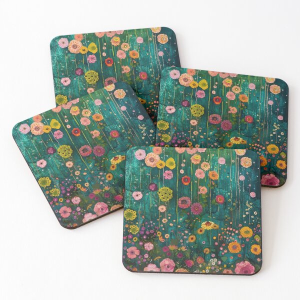 Item preview, Gustav Klimt Flower Garden Vivid Seamless Flowers Vintage Floral Patterns Digital Art Illustration designed and sold by Matt_Smith.