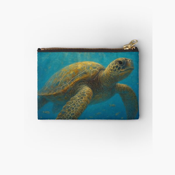 Item preview, Sea Turtle Painting – Swimming in the Ocean Wildlife Art designed and sold by GalleryKauffeld.