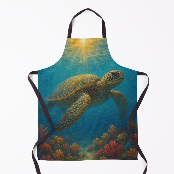Item preview, Sea Turtle Painting – Swimming in the Ocean Wildlife Art designed and sold by GalleryKauffeld.