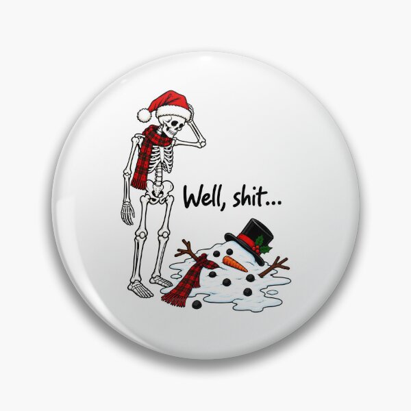 Item preview, Funny Skeleton Melted Snowman designed and sold by RosalienNoah.