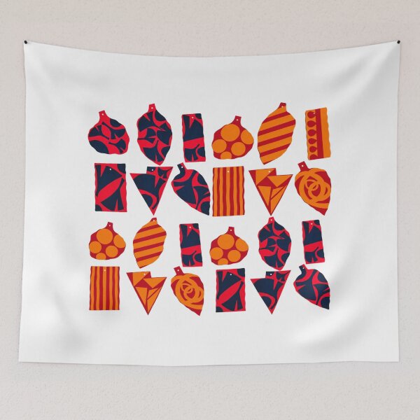 Item preview, THEBROCCO – Red & Orange Textile Pattern designed and sold by SamuraiSixCoin.