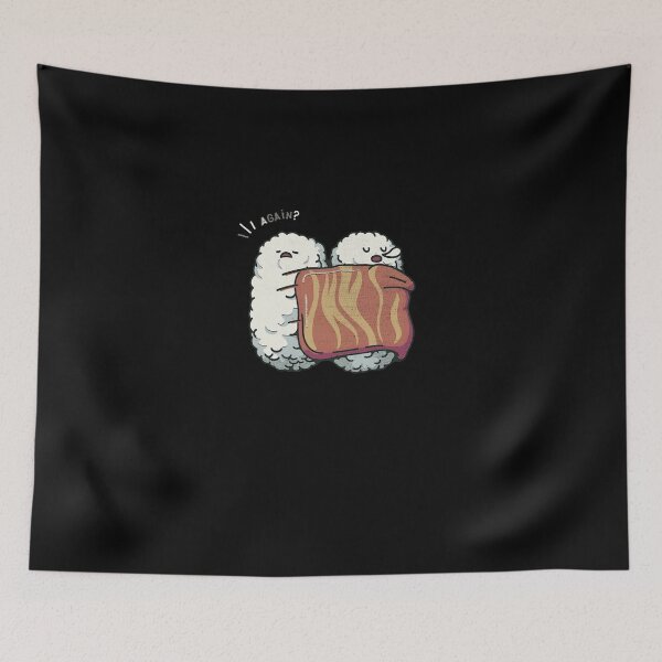 Item preview, Cute Sleeping Sushi Rice Bacon Blanket Kawaii Graphic designed and sold by OnfroiBeaulac.