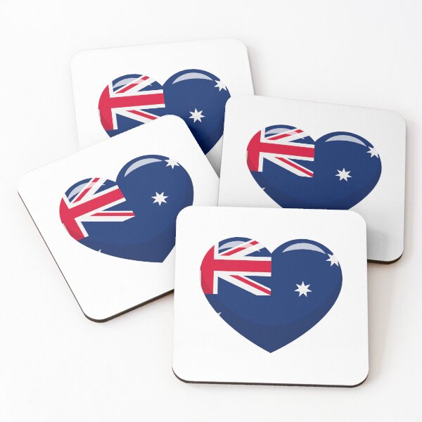 Item preview, Australian Flag Heart / I Love Australia (On White) designed and sold by STUDIO-72.