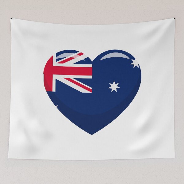 Item preview, Australian Flag Heart / I Love Australia (On White) designed and sold by STUDIO-72.