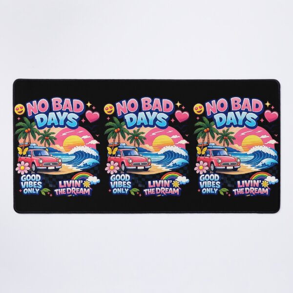 Item preview, No Bad Days Summer Vibes Retro Beach Trip designed and sold by InterStore78.
