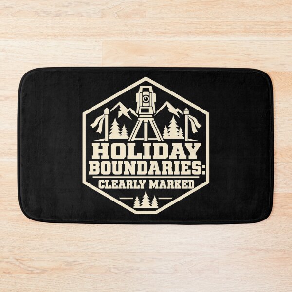 Item preview, Holiday Boundaries Clearly Marked Surveying Christmas Humor designed and sold by DreamLayerStudio.