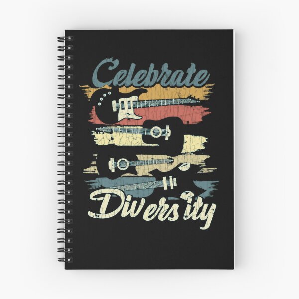 Item preview, Celebrate Diversity Retro Guitar Stripe Music Poster designed and sold by OnfroiBeaulac.