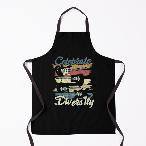 Item preview, Celebrate Diversity Retro Guitar Stripe Music Poster designed and sold by OnfroiBeaulac.