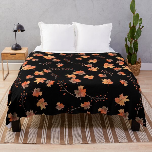 Item preview, Autumn Maple Leaf and Orange Berry Scarf – Rustic Fall Foliage Pattern designed and sold by FestivityFinds.