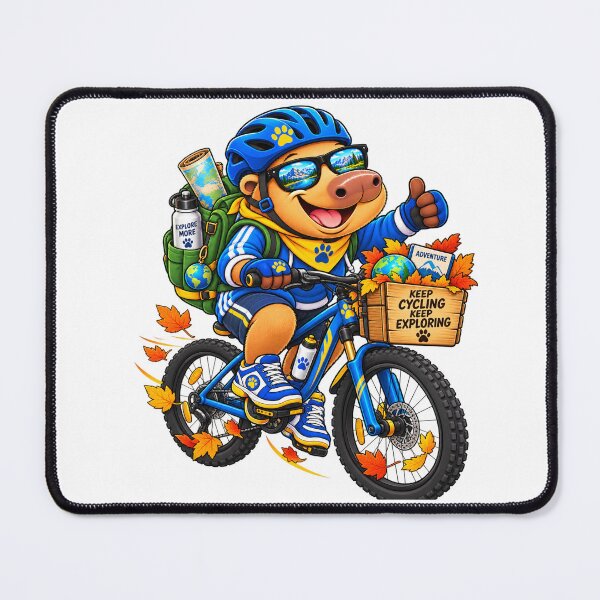Item preview, Cute Cycling Capybara – Keep Cycling Keep Exploring Adventure designed and sold by CapybaraTravels.