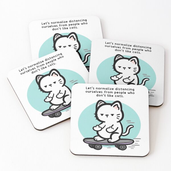 Item preview, Normalize Distancing Ourselves From People Who Don't Like Cats - Skateboarding Cat designed and sold by JossDesign15.