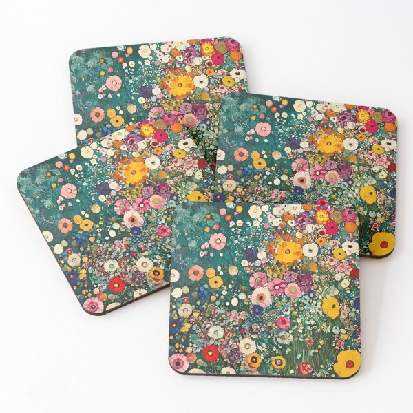 Item preview, Gustav Klimt Flower Garden Vivid Seamless Flowers Vintage Floral Patterns Digital Art Illustration designed and sold by Matt_Smith.