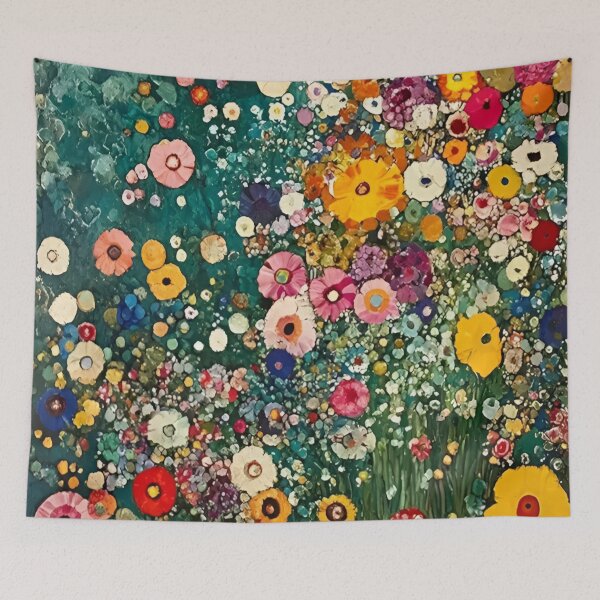 Item preview, Gustav Klimt Flower Garden Vivid Seamless Flowers Vintage Floral Patterns Digital Art Illustration designed and sold by Matt_Smith.