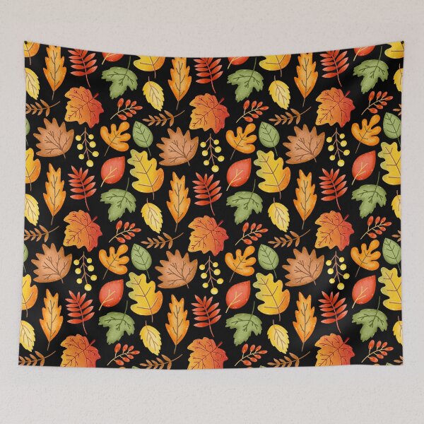 Artikelvorschau, Botanisches Muster der Herbstblätter entworfen und verkauft von FestivityFinds.