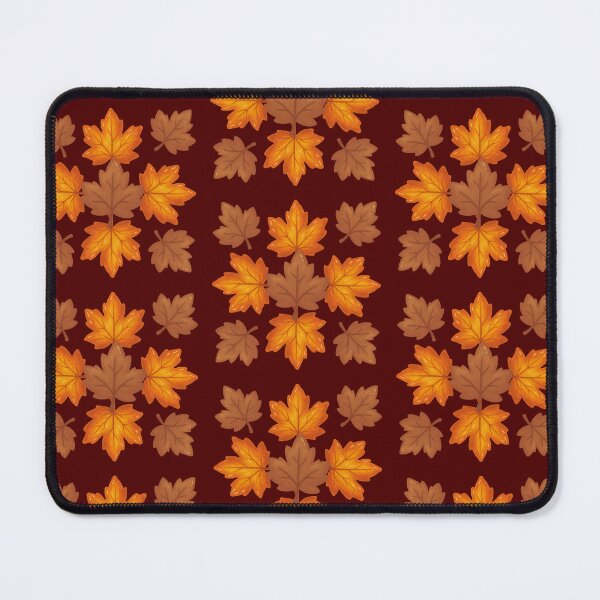 Item preview, Autumn Leaves Pattern on Dark Burgundy Background designed and sold by Jyoti Digital Artist.