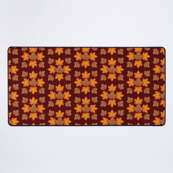 Item preview, Autumn Leaves Pattern on Dark Burgundy Background designed and sold by Jyoti Digital Artist.
