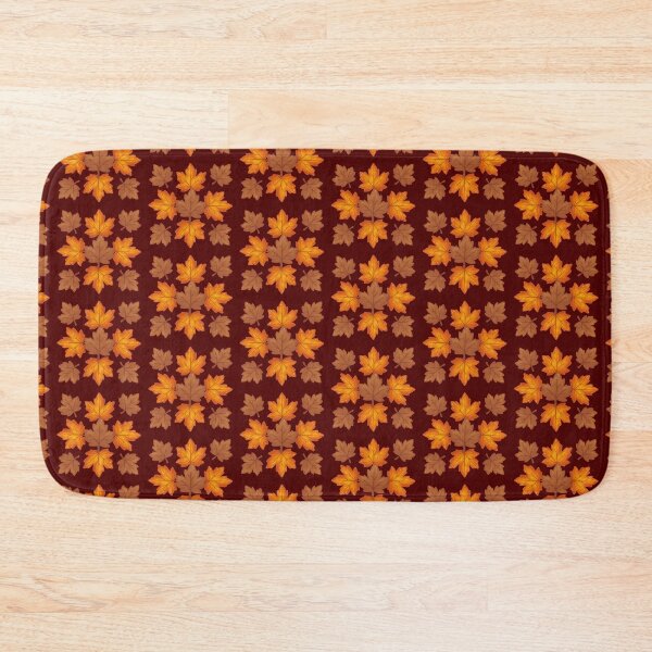 Item preview, Autumn Leaves Pattern on Dark Burgundy Background designed and sold by ​Jyoti Digital Artist.