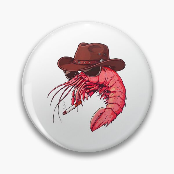 Item preview, Cowboy Shrimp Funny Western Smoked Shrimp Retro Seafood designed and sold by Morescitaf.