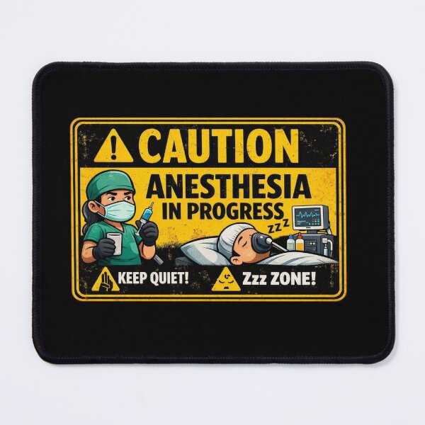 Item preview, CAUTION: Anesthesia In Progress – Funny Medical Warning Sign designed and sold by Timeless Junction.