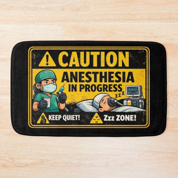 Item preview, CAUTION: Anesthesia In Progress – Funny Medical Warning Sign designed and sold by Timeless Junction.