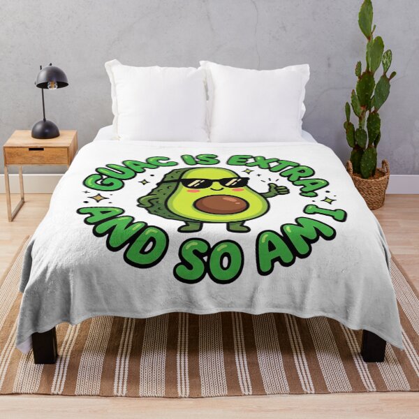 Item preview, Guac Is Extra And So Am I Kawaii Avocado designed and sold by Bad-Decisions-Designs.