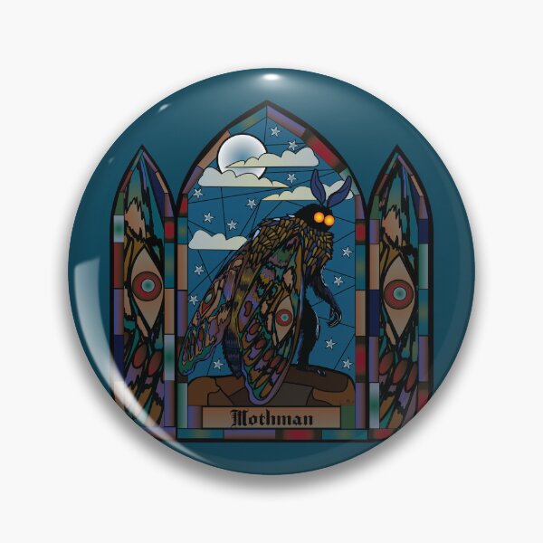 Item preview, Mothman Stain glass designed and sold by kerriestuff.