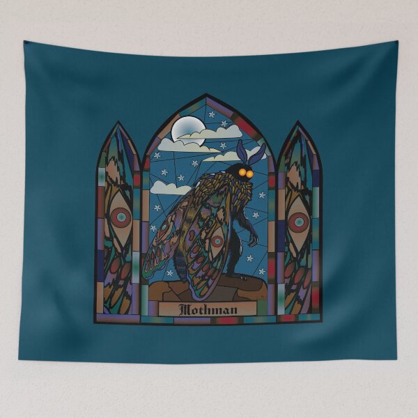 Item preview, Mothman Stain glass designed and sold by kerriestuff.