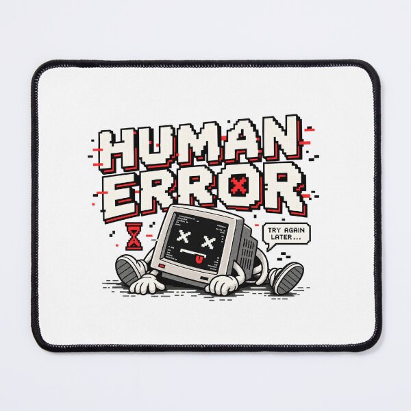 Item preview, Human Error – Retro Pixel Computer Failure Humor designed and sold by Mad Factory Designs.