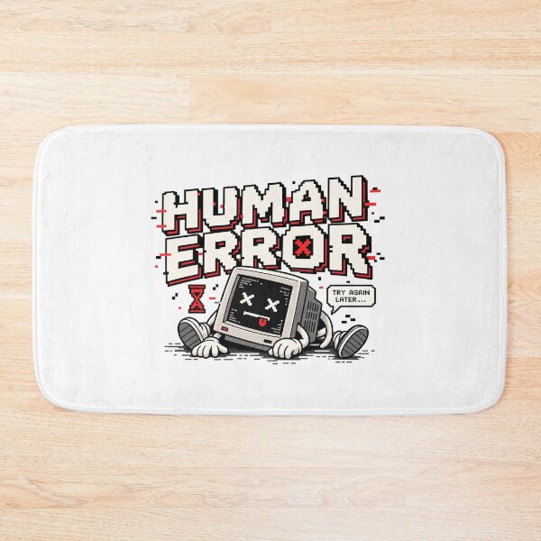 Item preview, Human Error – Retro Pixel Computer Failure Humor designed and sold by Mad Factory Designs.