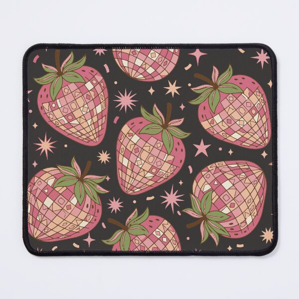 Item preview, Disco Ball Strawberries Retro 70s Style - Dark Color Edition designed and sold by Shyla Marsare.