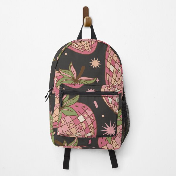 Item preview, Disco Ball Strawberries Retro 70s Style - Dark Color Edition designed and sold by Shyla Marsare.