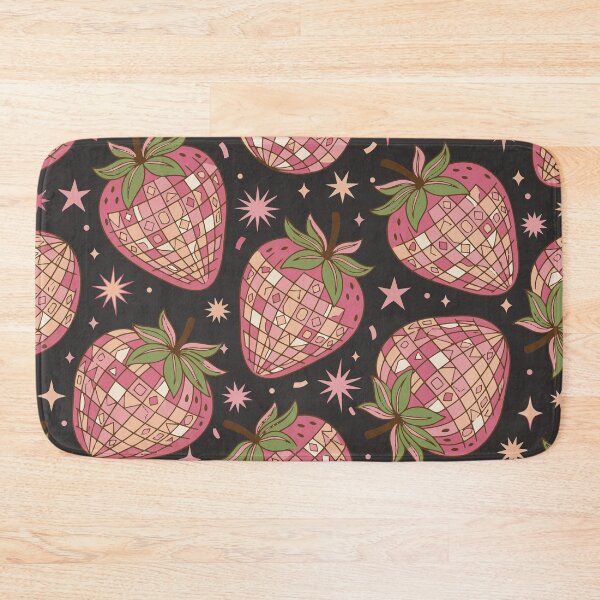 Item preview, Disco Ball Strawberries Retro 70s Style - Dark Color Edition designed and sold by Shyla Marsare.