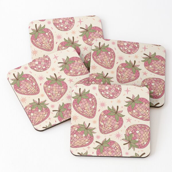 Item preview, Groovy 70s Disco Bright Strawberry Pattern - Light Colors Edition designed and sold by Shyla Marsare.