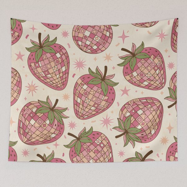 Item preview, Groovy 70s Disco Bright Strawberry Pattern - Light Colors Edition designed and sold by Shyla Marsare.