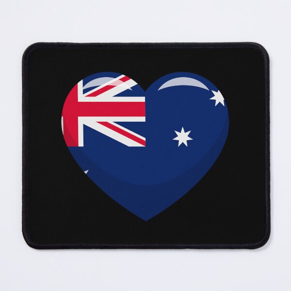 Item preview, Australian Flag Heart / I Love Australia (On Black) designed and sold by STUDIO-72.