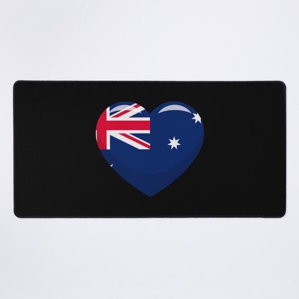 Item preview, Australian Flag Heart / I Love Australia (On Black) designed and sold by STUDIO-72.