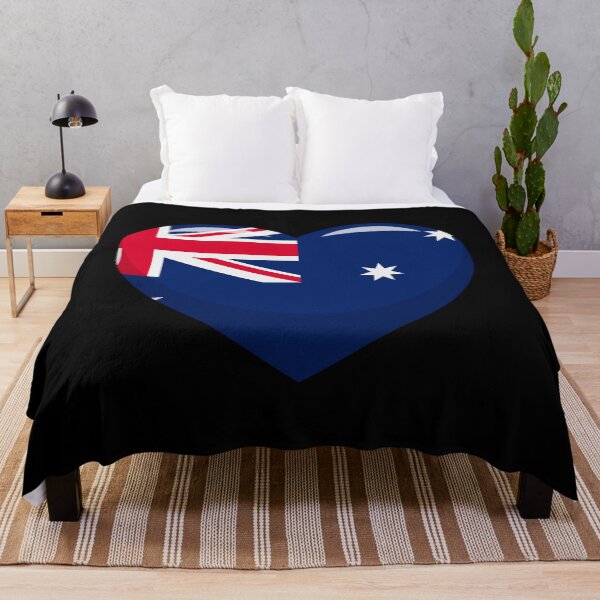 Item preview, Australian Flag Heart / I Love Australia (On Black) designed and sold by STUDIO-72.