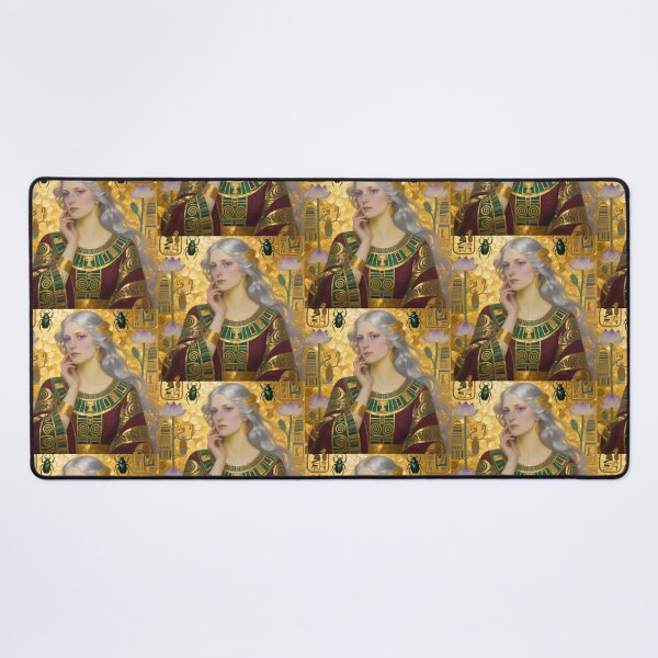 Item preview, Gustav Klimt art Nouveau style Silver Hair woman with striking Violet Eyes designed and sold by Vintage Designs +.