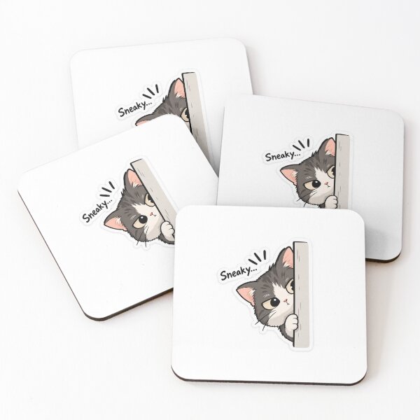 Item preview, Cute sneaky cat sticker designed and sold by panda-IXE.