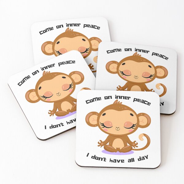 Item preview, Funny Come On Inner Peace I Don'T Have All Day Meditation Cute Animalsfunny Monkey designed and sold by gaigesisson.