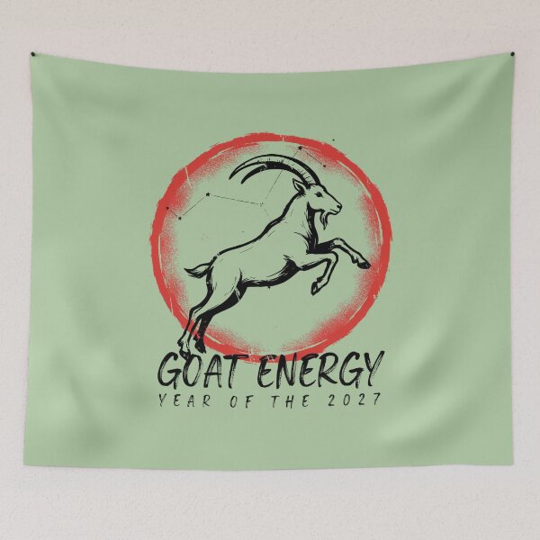 Item preview, Modern Goat Energy Year of the Goat 2027 Zodiac Art designed and sold by Design_Your_Day.