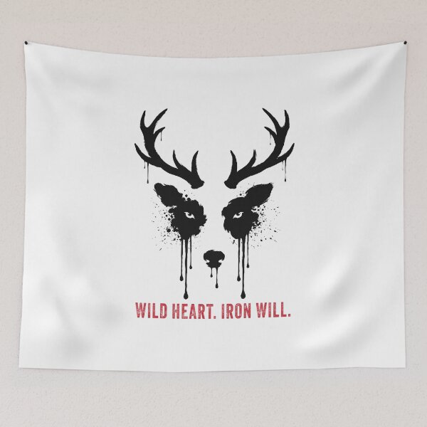 Item preview, Bleed Wild Stag Ink Drip Dark Wildlife Art designed and sold by cabana.space.