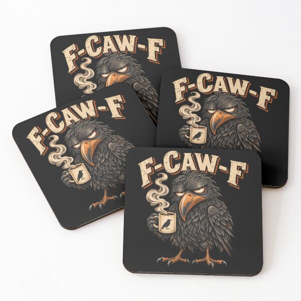 Item preview, Funny F-CAW-F Grumpy Crow Coffee Lover designed and sold by will freed18.